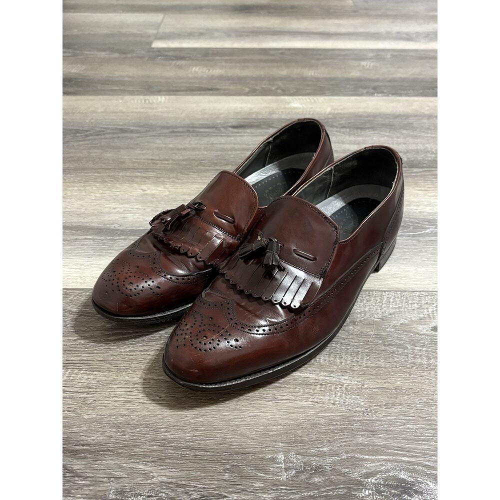 Vintage Dexter Brown Oxford Tassel Loafers Shoes Made In USA Preppy - Men’s 12